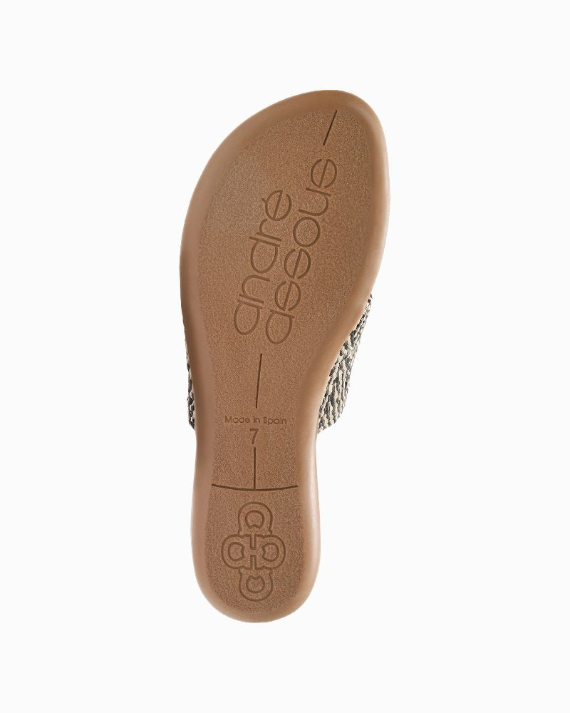 André Assous Nice Woven Featherweights Sandals - Natural/Black