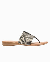 André Assous Nice Woven Featherweights Sandals - Natural/Black