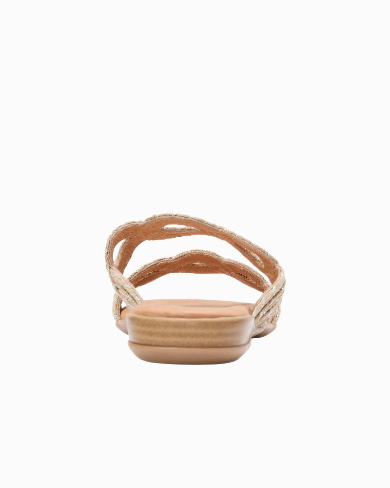 André Assous Nizzie Raffia Featherweights Sandals - Natural/Platino