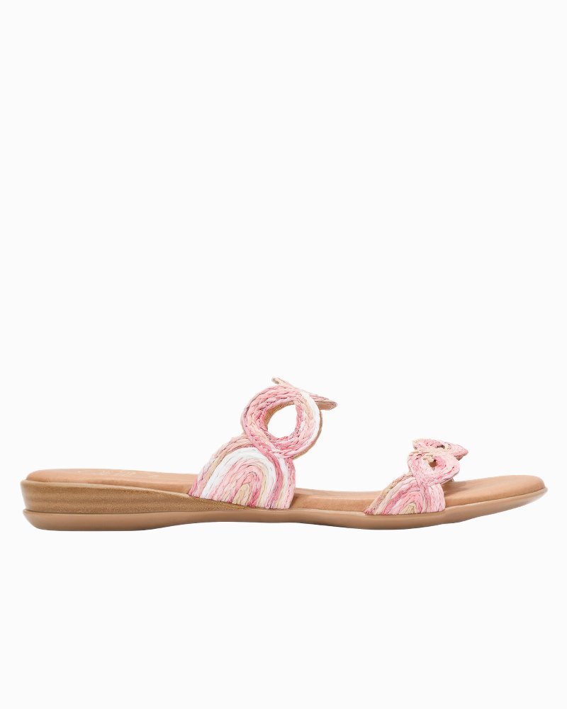 André Assous Nizzie Raffia Featherweights Sandals - Scarlet Multi