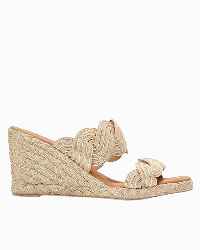 André Assous Nolita Natural Twist Wedges - Natural/Platino