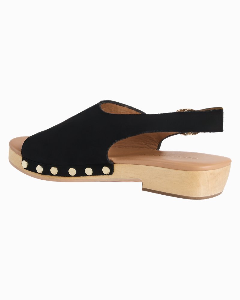 André Assous Oona Suede Clogs - Black