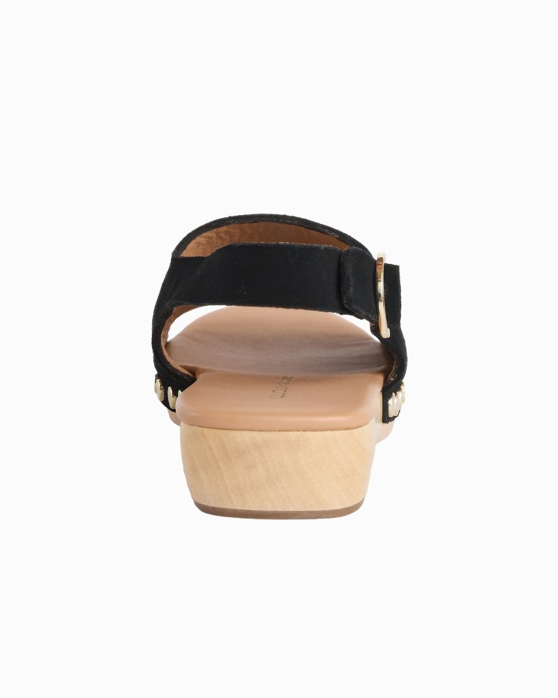André Assous Oona Suede Clogs - Black
