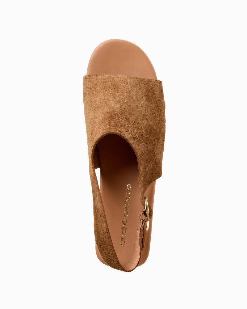 André Assous Oona Suede Clogs - Cuero