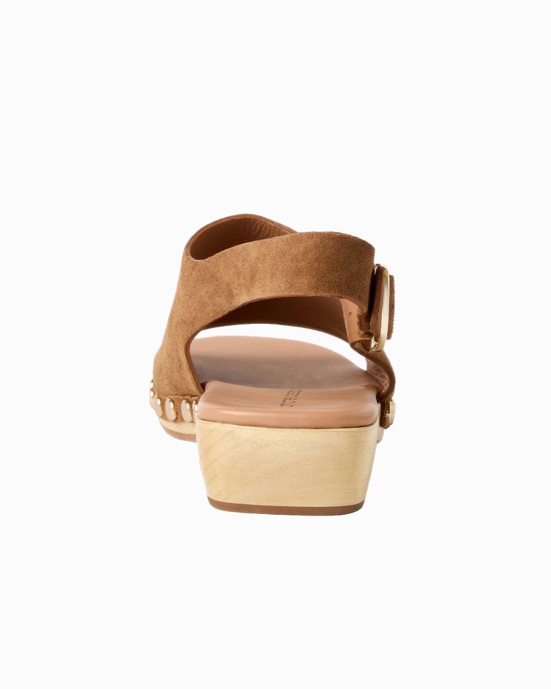 André Assous Oona Suede Clogs - Cuero