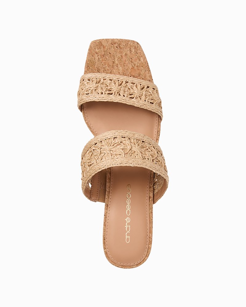André Assous Rocio Raffia Heels - Natural/Natural