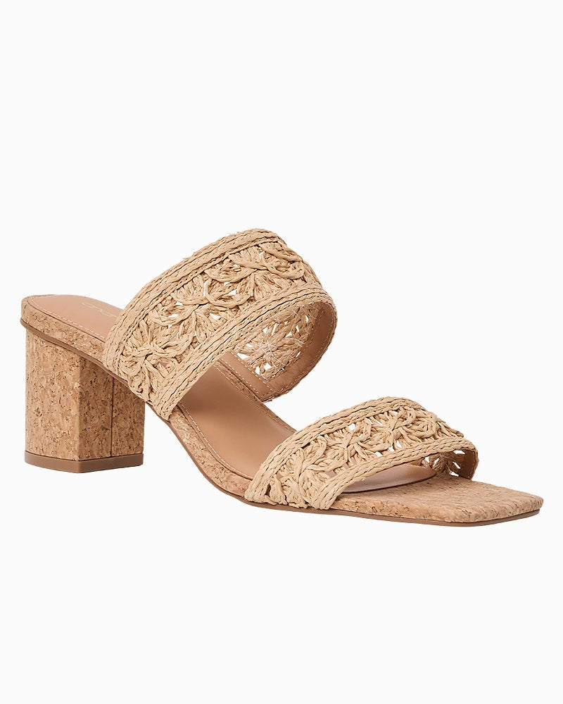 André Assous Rocio Raffia Heels - Natural/Natural