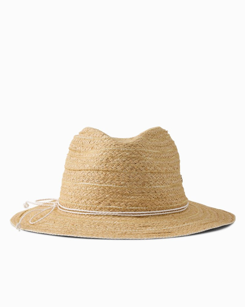 Adranna Braided Raffia Hat - Natural/White