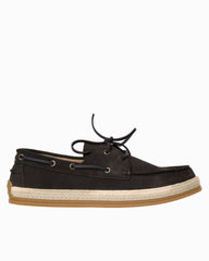 André Assous Allen Brown Suede Boat Shoes - Dark Brown