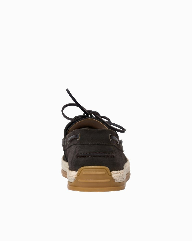 André Assous Allen Brown Suede Boat Shoes - Dark Brown