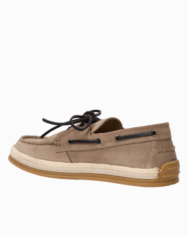 André Assous Allen Sand Suede Boat Shoes - Sand