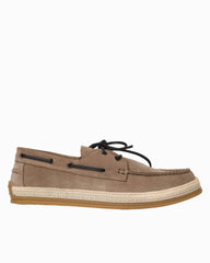 André Assous Allen Sand Suede Boat Shoes - Sand