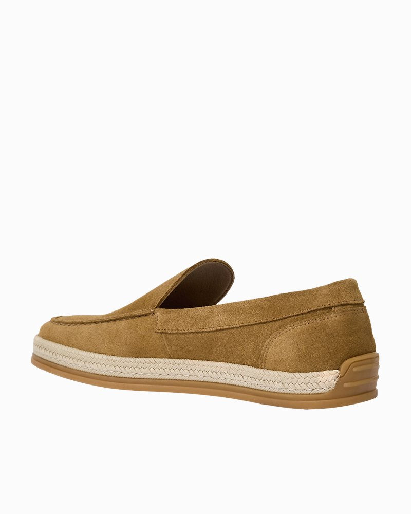 André Assous Angelo Cognac Suede Loafers - Cognac