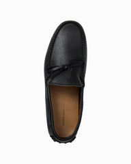 André Assous Gabe Black Tumbled Leather Loafers - Black