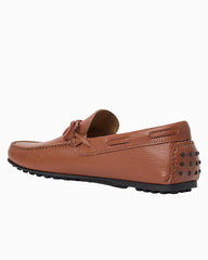 André Assous Gabe Cognac Tumbled Leather Loafers - Cognac