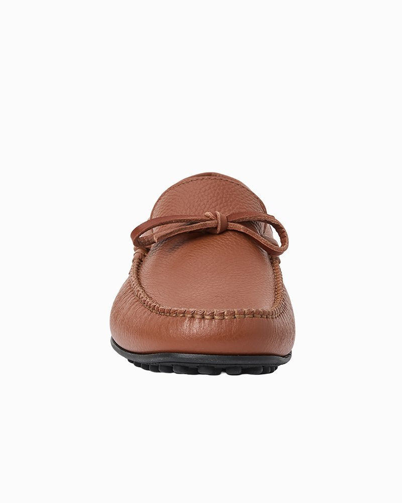 André Assous Gabe Cognac Tumbled Leather Loafers - Cognac