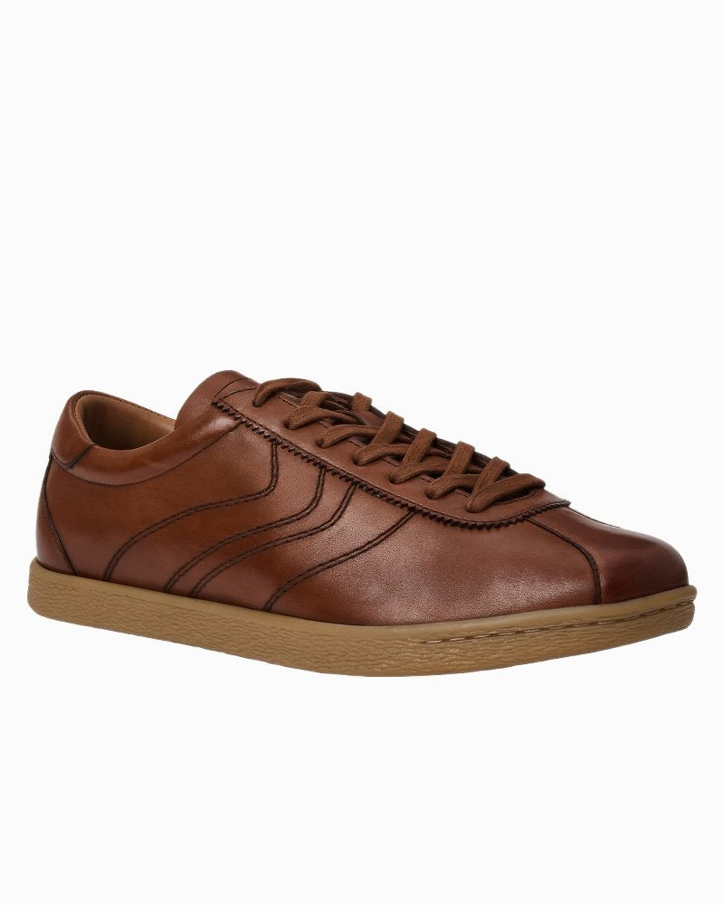 André Assous Manuel Leather Lace-Up Shoes - Cognac
