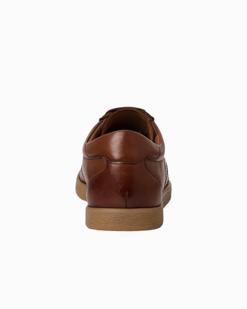 André Assous Manuel Leather Lace-Up Shoes - Cognac
