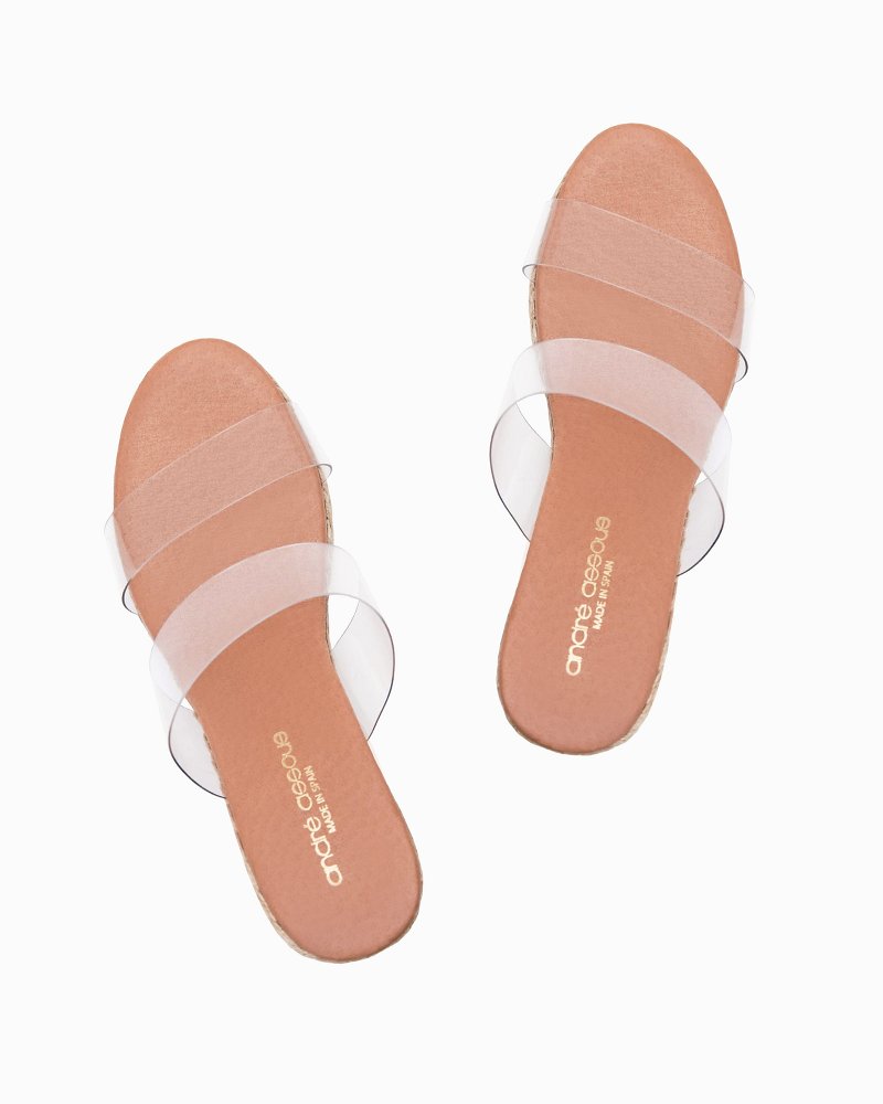 André Assous Anfisa Slide Wedges - Clear