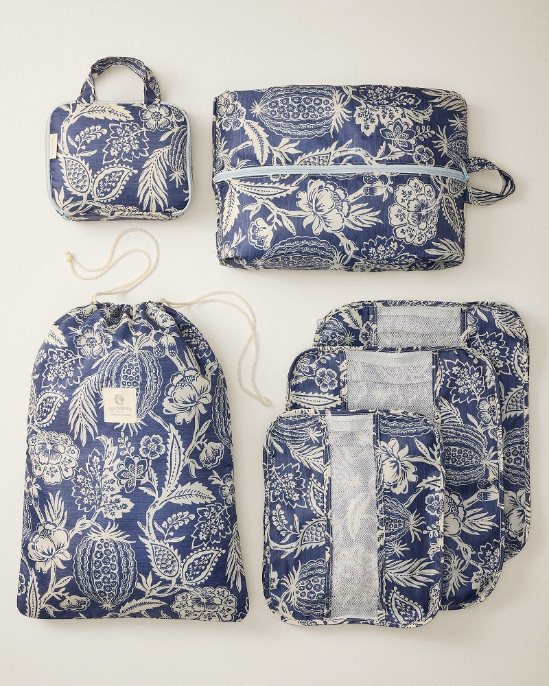 Spartina Flagler Blue Packing Cube 6-Piece Set - Flagler Blue