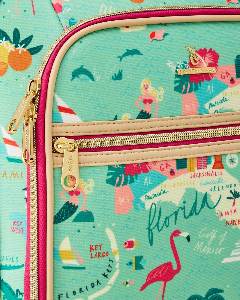 Spartina Destination Florida 20-Inch Rolling Suitcase - Florida