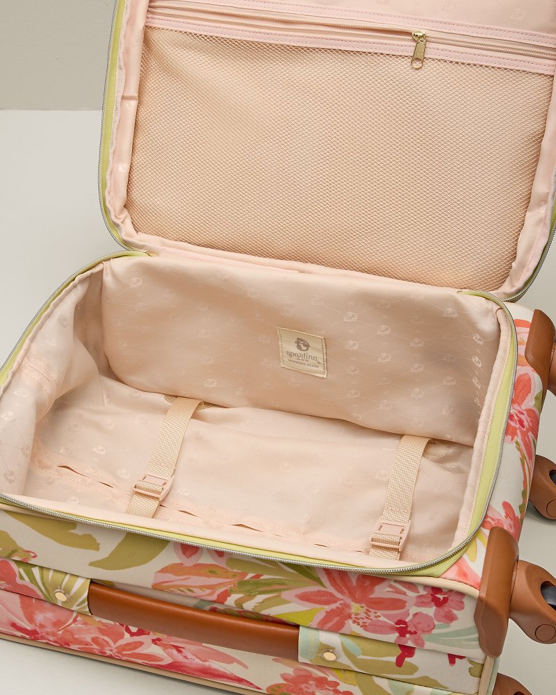 Spartina Green Palms 20-Inch Expandable Rolling Suitcase - Castillo Tropical
