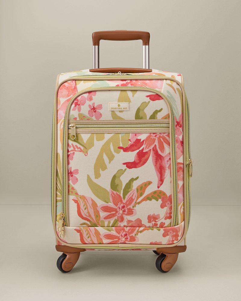 Spartina Green Palms 20-Inch Expandable Rolling Suitcase - Castillo Tropical