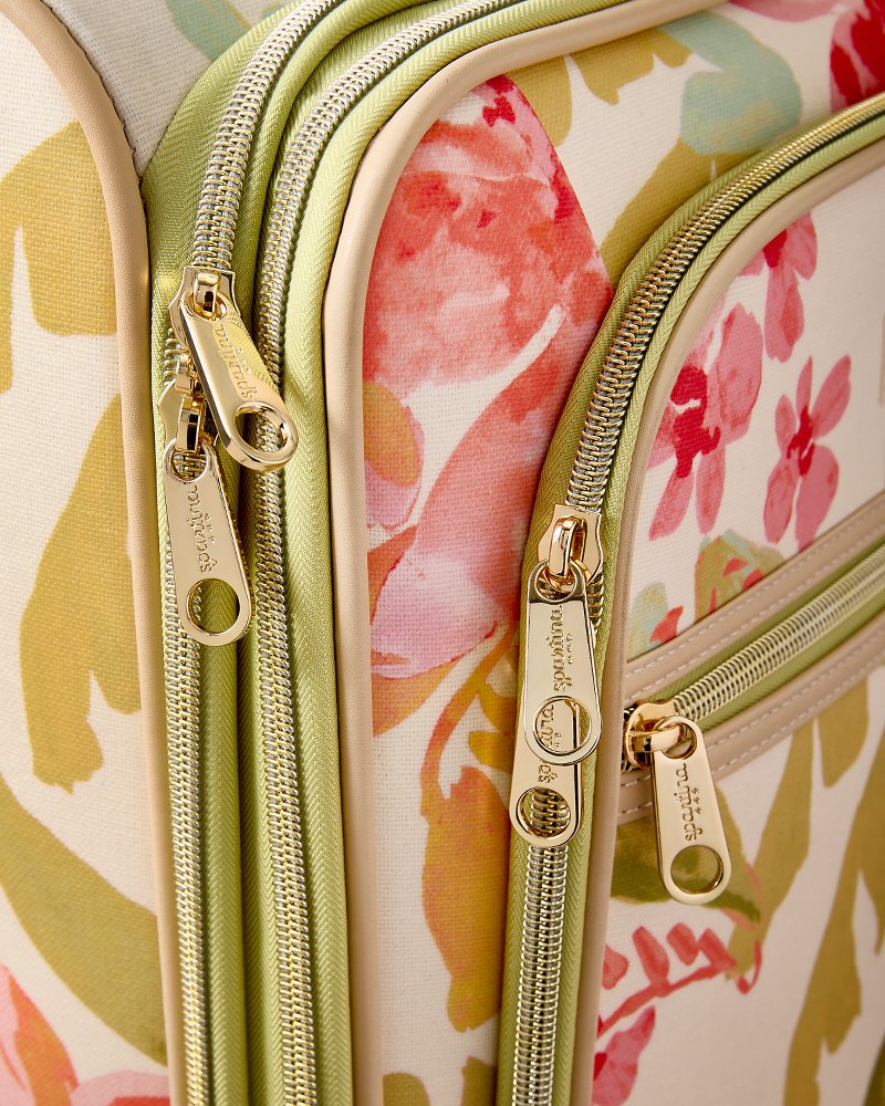 Spartina Green Palms 20-Inch Expandable Rolling Suitcase - Castillo Tropical