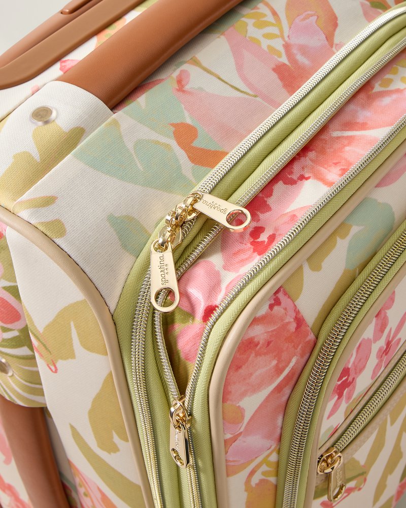Spartina Green Palms 20-Inch Expandable Rolling Suitcase - Castillo Tropical