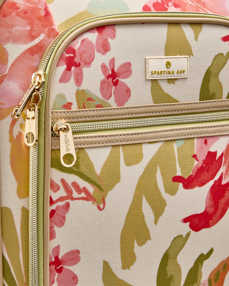 Spartina Green Palms 20-Inch Expandable Rolling Suitcase - Castillo Tropical
