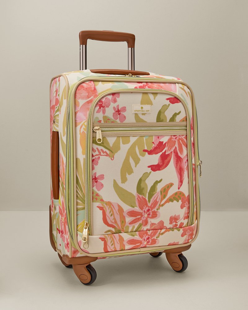 Spartina Green Palms 20-Inch Expandable Rolling Suitcase - Castillo Tropical