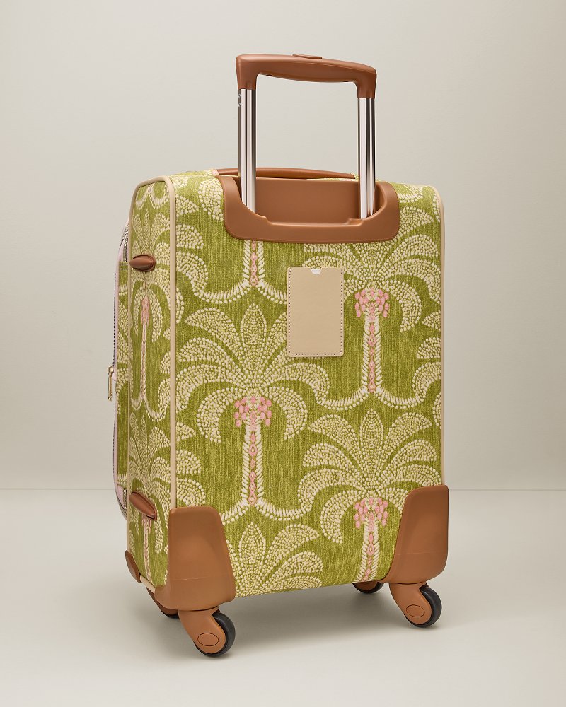 Spartina Green Tropical 20-Inch Expandable Rolling Suitcase - Castillo Green Palms