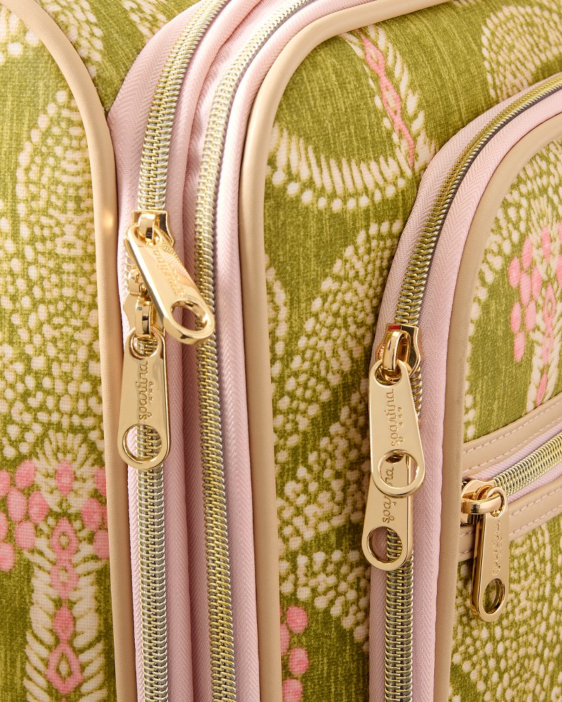 Spartina Green Tropical 20-Inch Expandable Rolling Suitcase - Castillo Green Palms