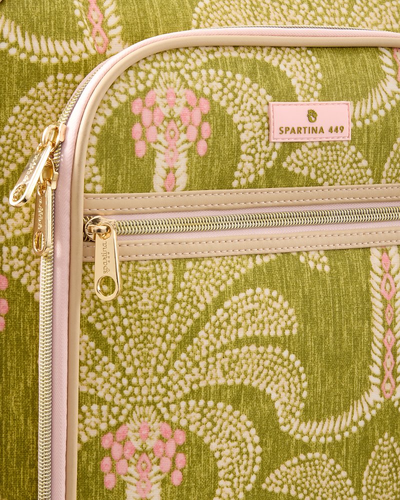 Spartina Green Tropical 20-Inch Expandable Rolling Suitcase - Castillo Green Palms