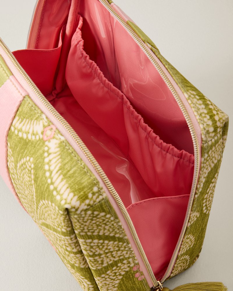 Spartina Green Palms Large Cosmetic Pouch - Castillo Green Palms