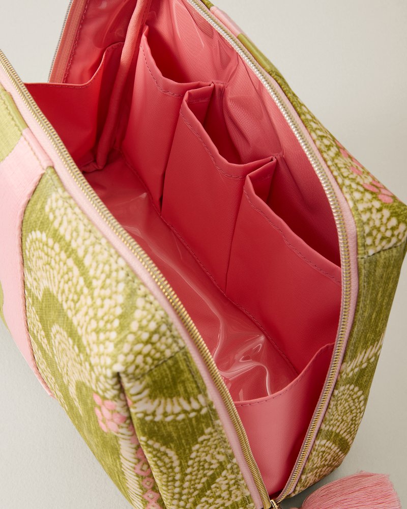 Spartina Green Palms Large Cosmetic Pouch - Castillo Green Palms