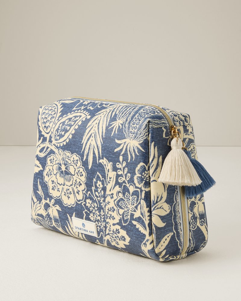 Spartina Flagler Blue Large Cosmetic Pouch - Flagler Blue
