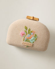 Spartina Minaudiere Seawall Bird Clutch - Light Beige