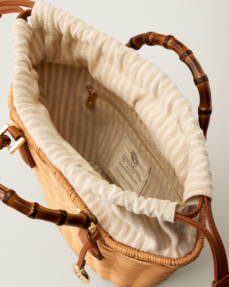 Spartina Maeve Natural Wicker Bucket Bag - Light Beige