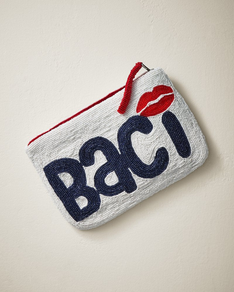 Baci Beaded Clutch - White