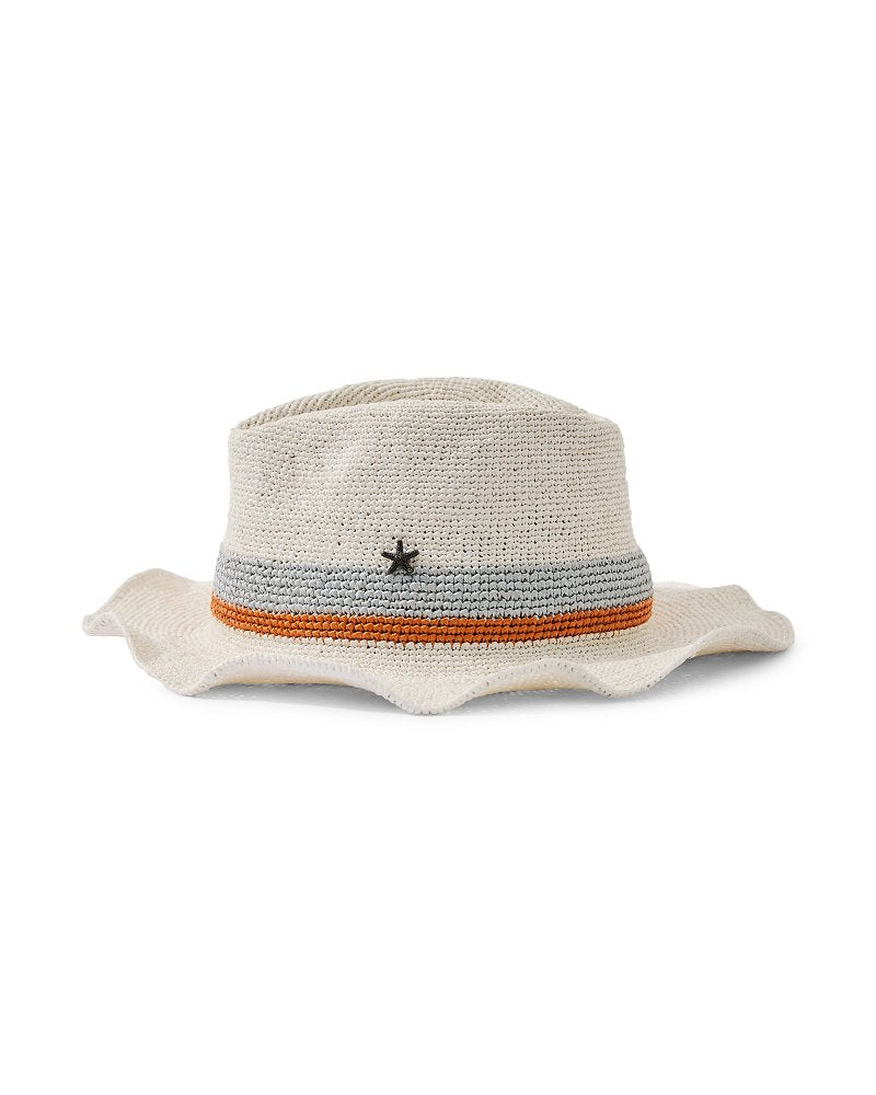 Jovanna Stripe Hat - Florawhite/Grigio/Salmon