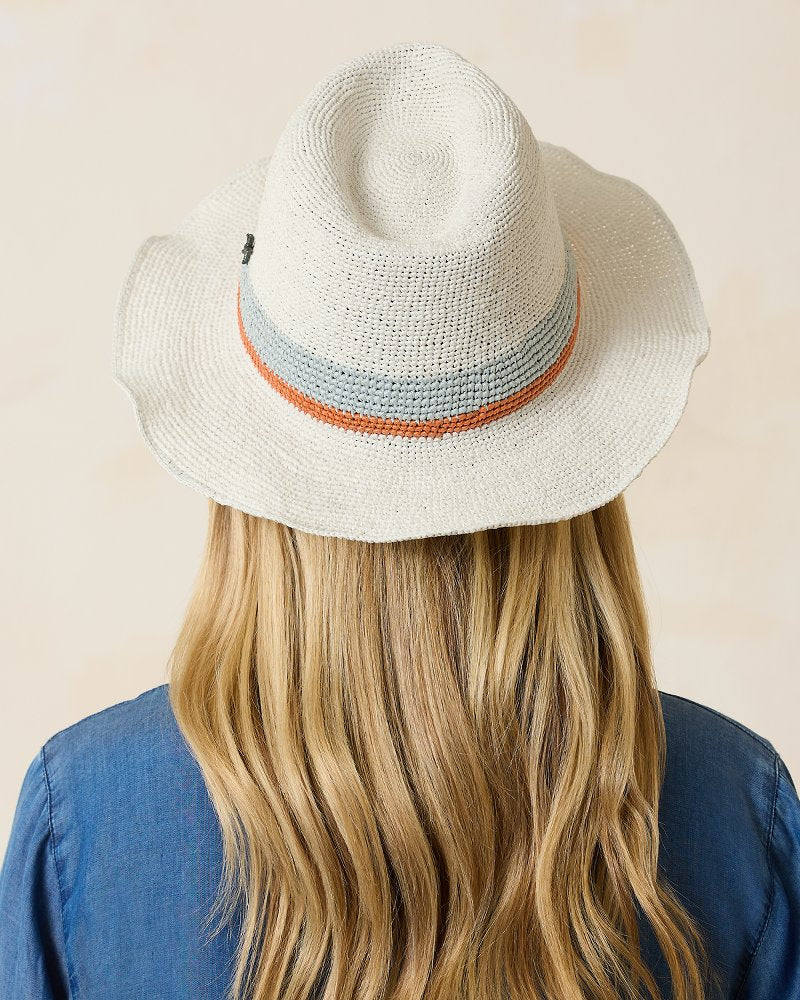 Jovanna Stripe Hat - Florawhite/Grigio/Salmon