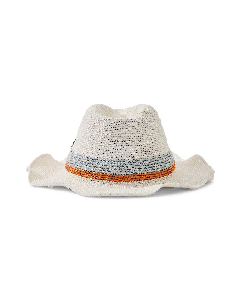 Jovanna Stripe Hat - Florawhite/Grigio/Salmon