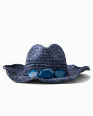 Billie Raffia Packable Cowboy Hat - Midnight