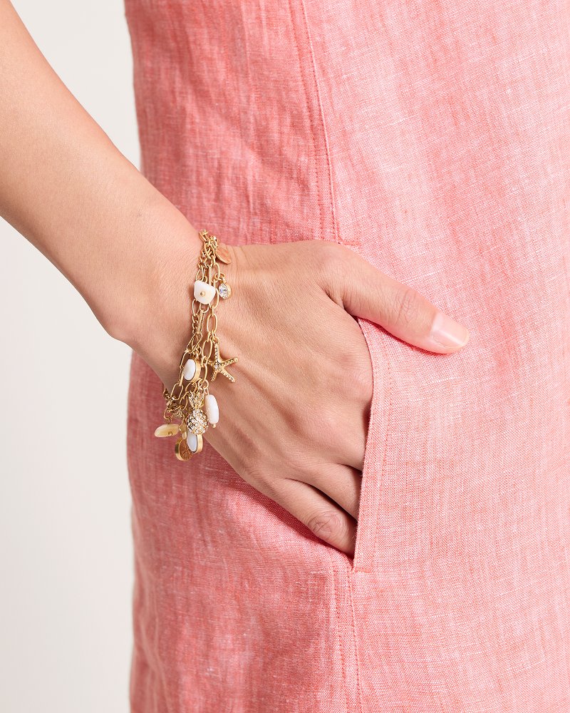 Terra Laguna Charm Layered Bracelet - Gold