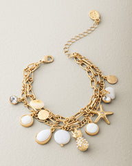 Terra Laguna Charm Layered Bracelet - Gold