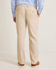 Big &amp; Tall Latigo Beach Linen-Blend Flat-Front Pants - Stone Khaki