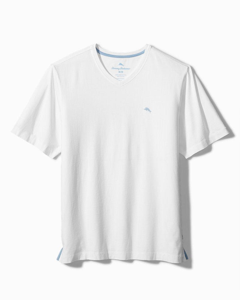 Big &amp; Tall New Bali Skyline V-Neck T-Shirt - White