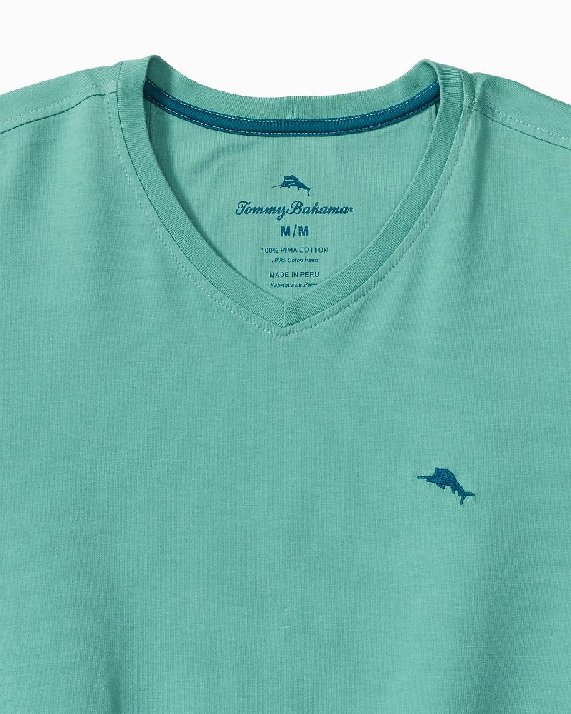 Big &amp; Tall New Bali Skyline V-Neck T-Shirt - Azure Water