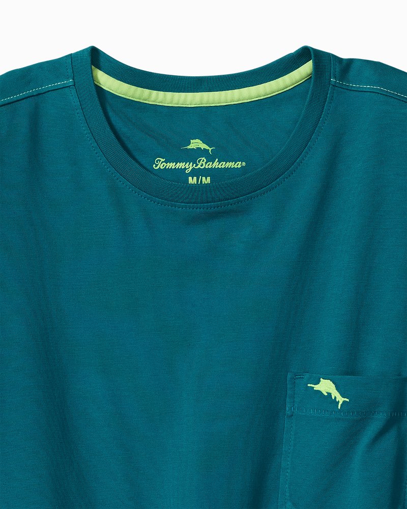 Big &amp; Tall Bali Skyline Long-Sleeve T-Shirt - Dark Blue Lagoon